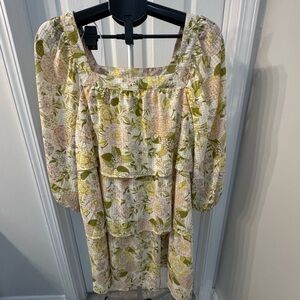 Floral Flowy Sleeve Dress